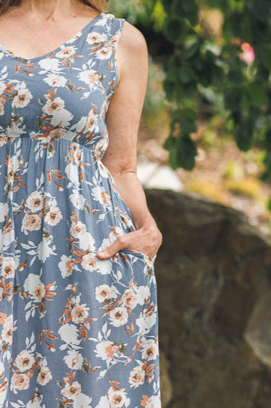 Floral Shirt Hem Dress