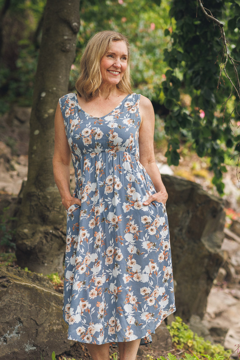 Floral Shirt Hem Dress