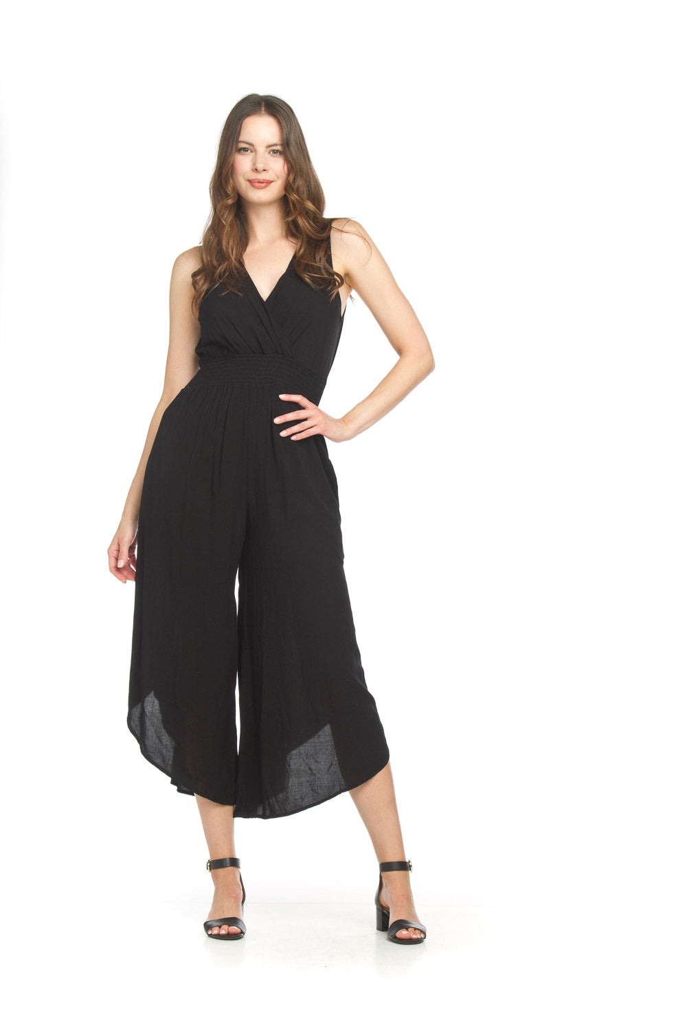 Sleeveless Wrap Top Wide Leg Jumps