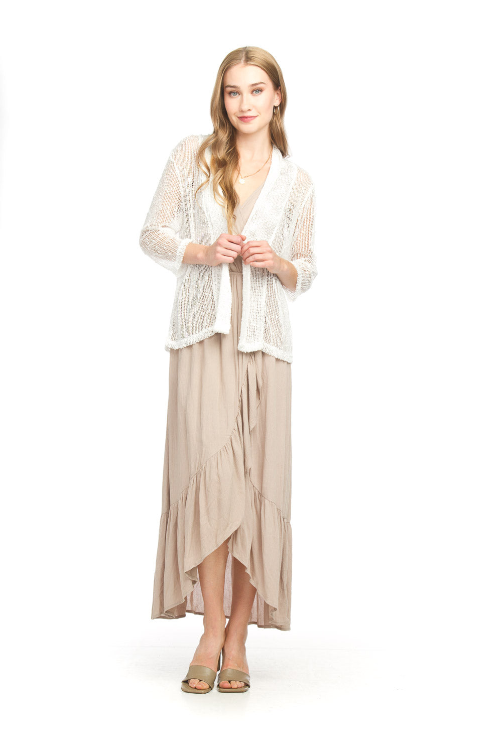 Mesh Coverup Sequin Details