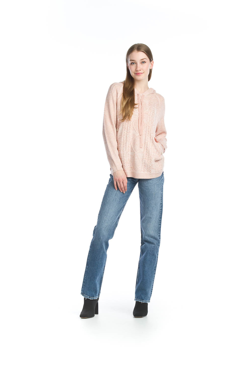 Pink sweater with pockets