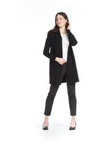 Load image into Gallery viewer, JT-13725 - Black - Lapel Coatigan with Pockets

