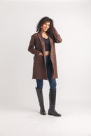 Lapel Coatigan wit pockets