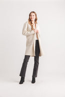 Lapel Coatigan wit pockets