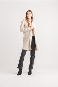 Lapel Coatigan wit pockets