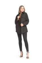 Load image into Gallery viewer, JT-13744 - Black - Quilted Shacket with Pockets
