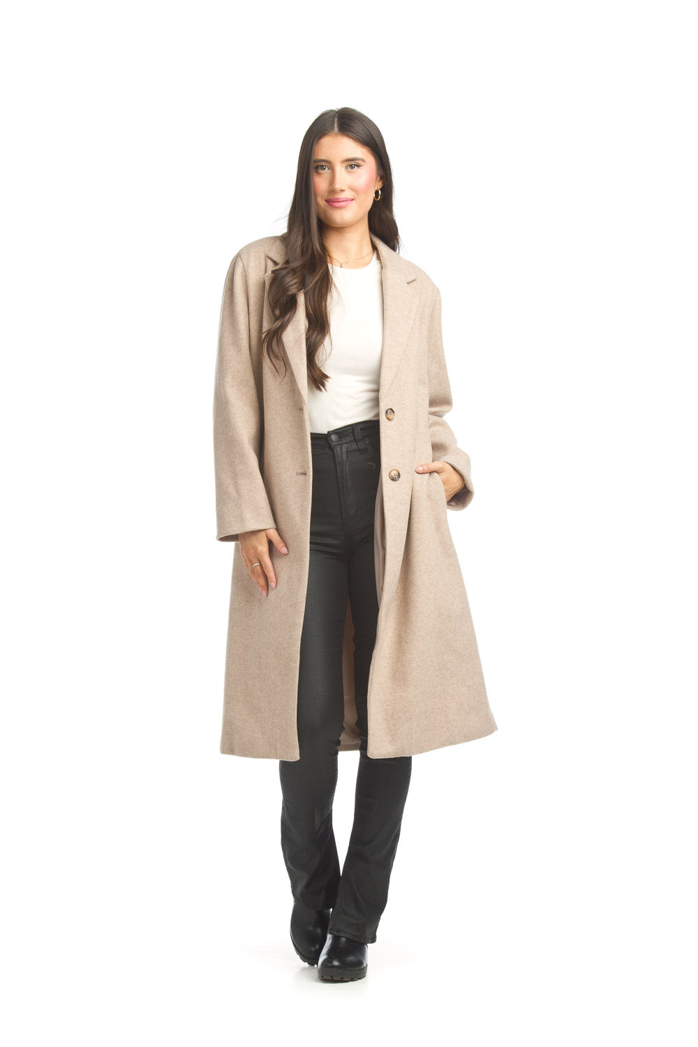 Lapel Single Breasted Coat