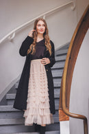 Mesh Tiered Ruffle Skirt