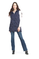 Puffer Hooded Vest With Side Zip Detail