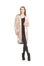 Load image into Gallery viewer, JT-15701 - Beige - Stared Knitted Jacket with Pockets
