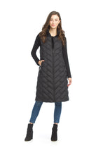 Load image into Gallery viewer, JT-15706 -Black- Zip Front Puffer Vest with Pockets &amp; Hood
