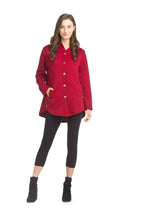 Load image into Gallery viewer, JT-15722 - Burgundy - Cable Knit Aline Hooded Jacket
