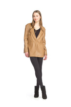 Load image into Gallery viewer, JT-15727 - Faux Leather Blazer with Pockets
