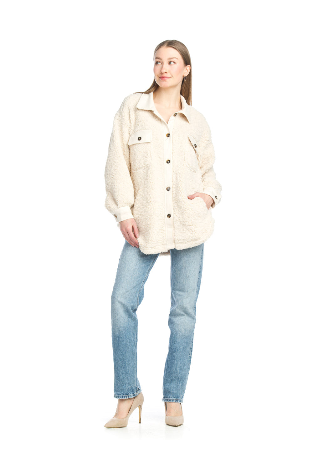 JT-15730-Teddy Bear Jacket with Pockets