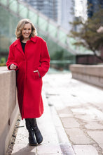 Load image into Gallery viewer, JT-15740 - Red -Boucle Lapel Coat with Pockets
