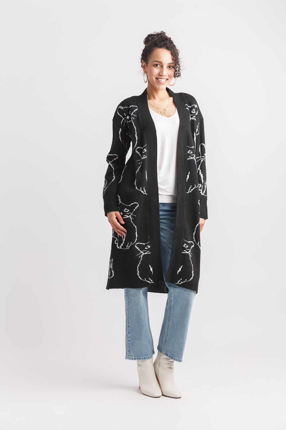 Cat Knit Coatagin
