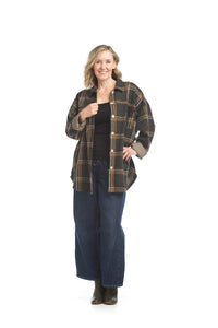 Plaid Shacket with pockets