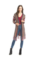 Global Knit cardigan with tassels