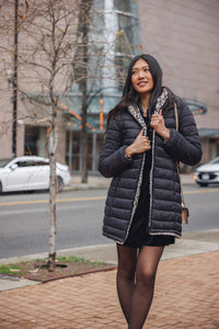 Reversible Faux Fur Puffer Jacket