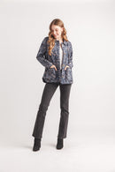 Floral Quilted Jacket With Pockets