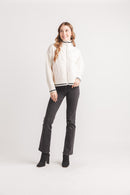 Quilted Bomber Jacket With Contrast Trim