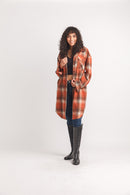 Plaid Long Shacket With Pockets