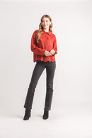 Faux Suede Laser Cut Jacket