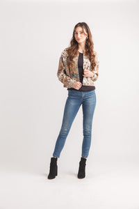 Patch Print Denim Jacket