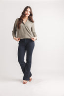 Polka Dot Faux Suede Light Weight Jacket