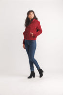 Faux Fur Zip Jacket With Pockets