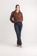 Faux Fur Zip Jacket With Pockets