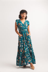 Floral Button Front Maxi Dress