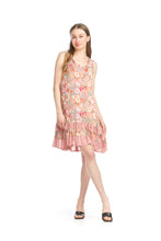 Load image into Gallery viewer, PD-14623- FLORAL RUFFLE HEM DRESS
