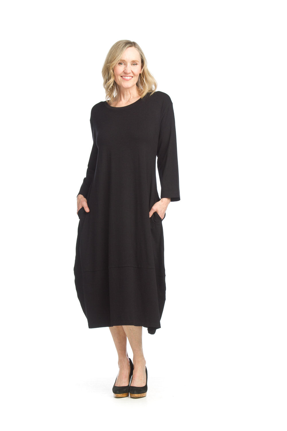 Sleeve Bamboo Knit Dress with pockets