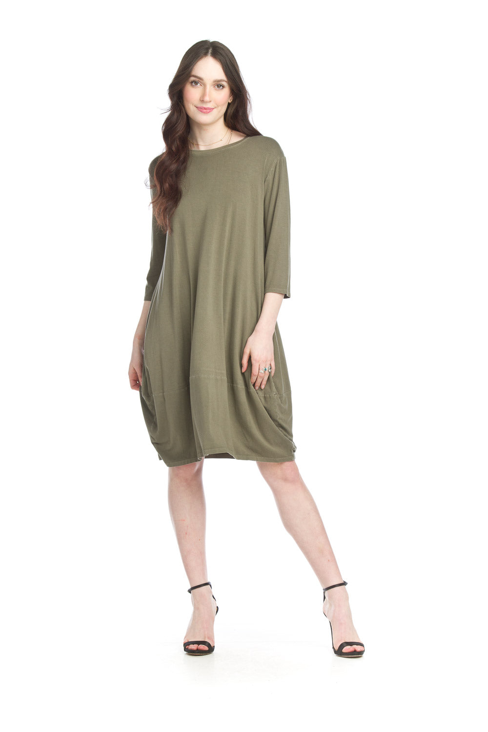 Sleeve Bamboo Knit Dress with pockets