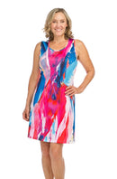 Abstract Stretch Tank Dress