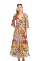 Psychedelic Mandala Printed Empire Waist Dress.