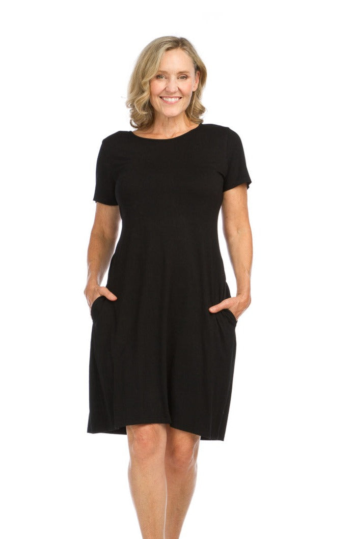 Black shirt dress with pockets best sale