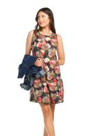 Floral Jersey Reversible Dress with Pockets