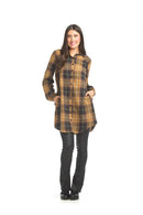 Plaid Button Shirt Dress