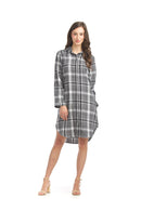 Plaid Longer Shirt Dress