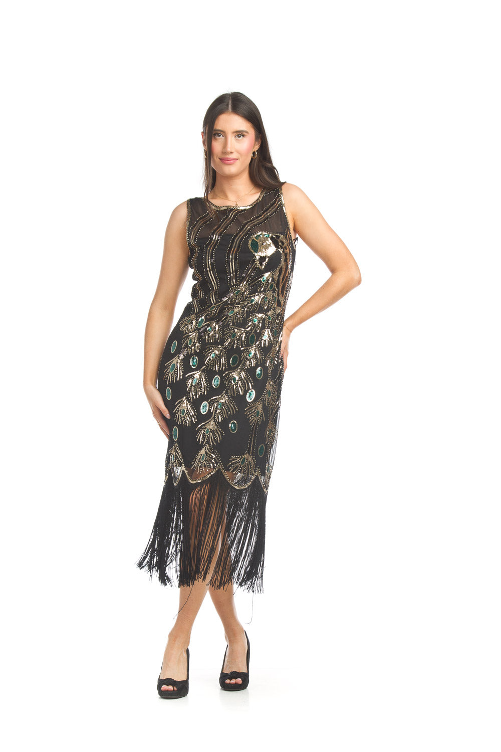 Peacock Beaded Dress