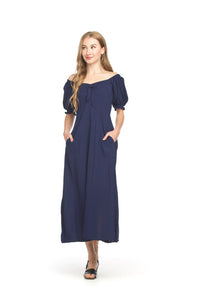 Midi Dress With pockets and Smocked Waist