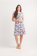 Floral Ruffle Sleeve Dress With Elastic Waist