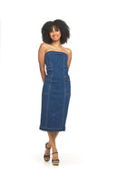 Stretch Strapless Cargo Style Dress