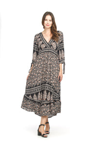 Paisley Print Empire Maxi Dress