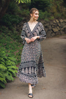 Paisley Print Empire Maxi Dress