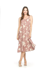 Sleeveless Tiered Floral Dress With Button