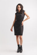 Sparkle Stretch Dress With Ruched Design