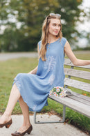 Starburst Printed Layered Dress